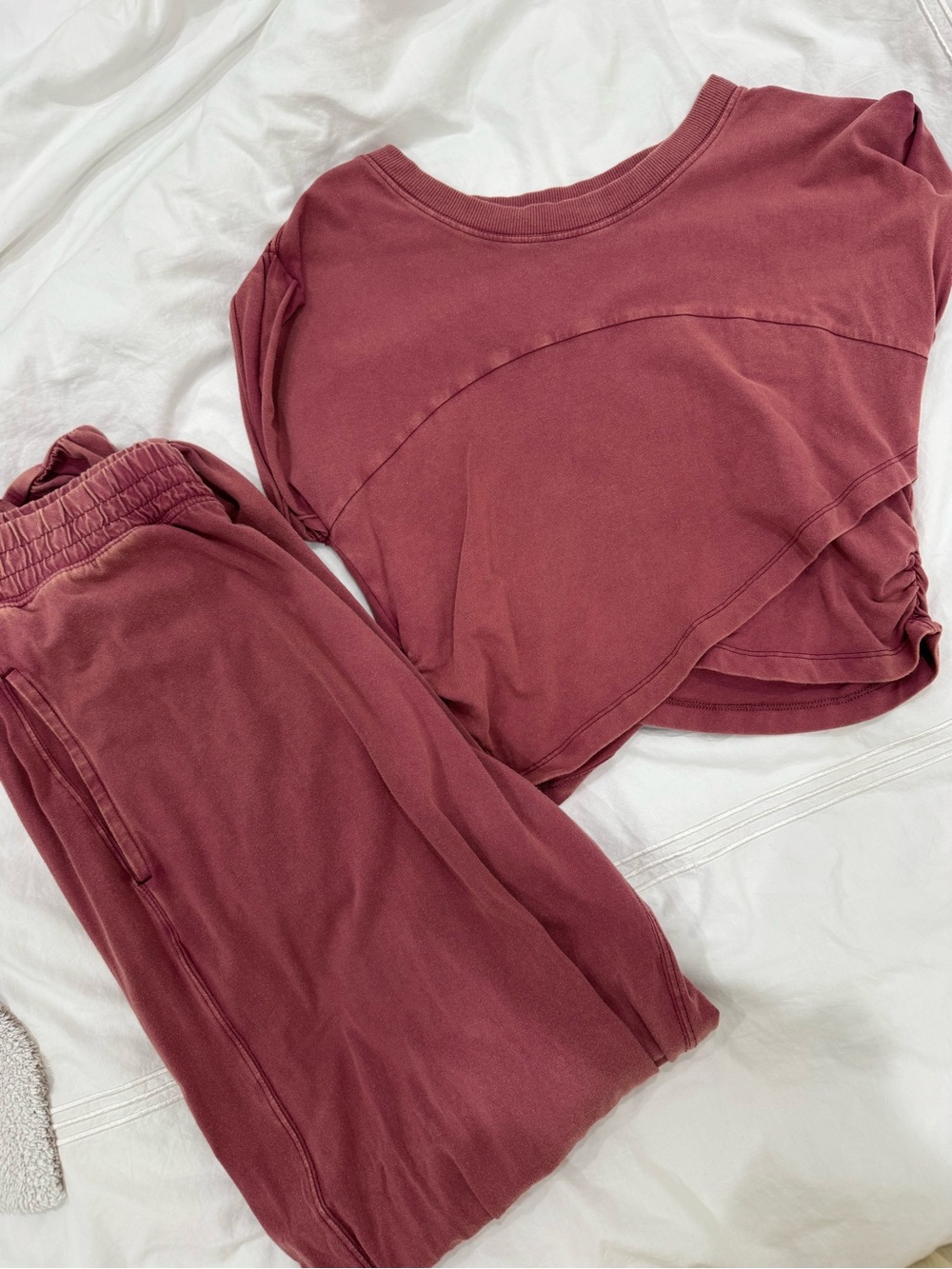 FP Movement Hot Shot Crossover Set by Free People- Mauve Two-Piece Lounge Set